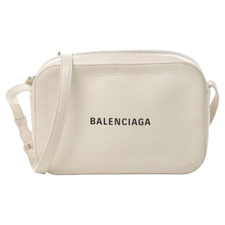 Balenciaga White Leather Everyday Camera Bag Small (552370) For Sale at ...