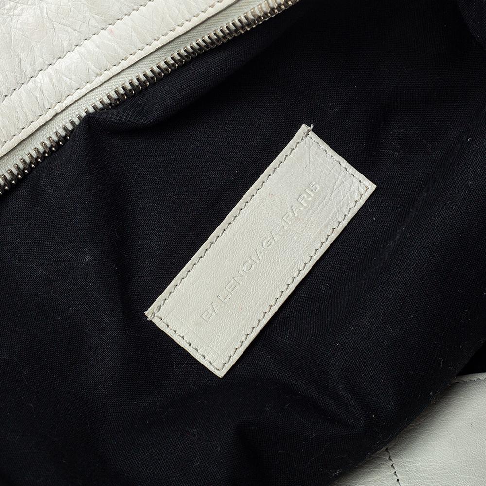 Balenciaga White Leather GSH Folder Bag 1