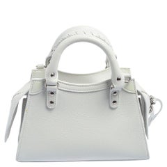 Balenciaga White Leather Mini Neo Classic Tote