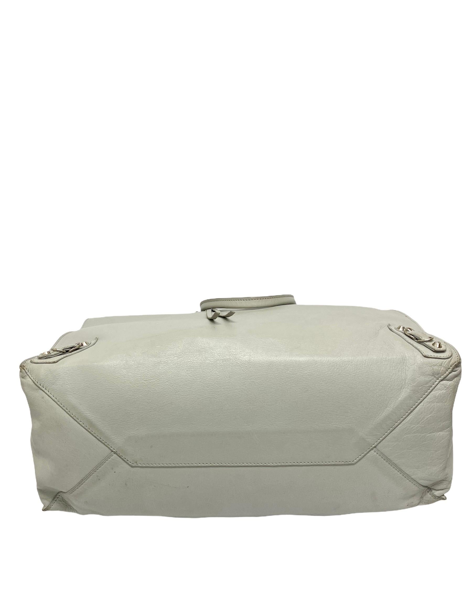 Balenciaga White Leather Papier Bag In Excellent Condition In Torre Del Greco, IT