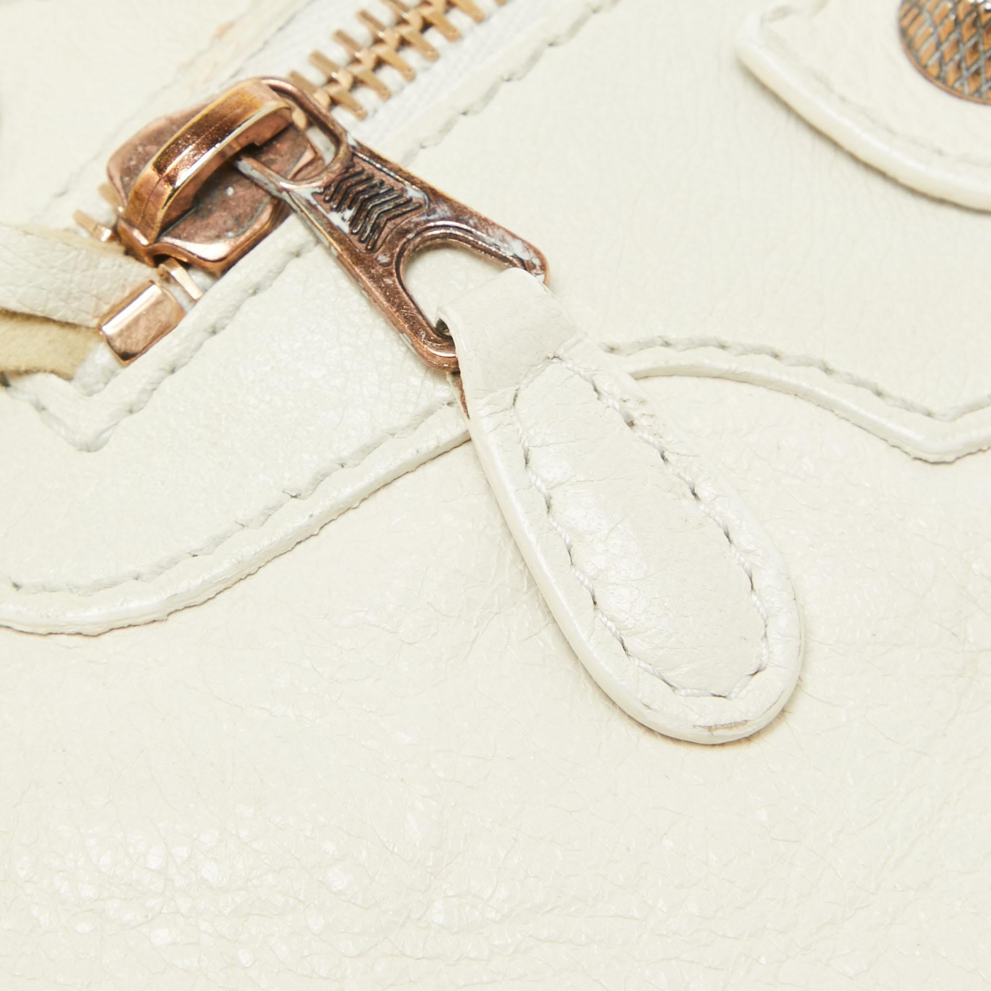 Balenciaga White Leather RGH Part Time Tote 9