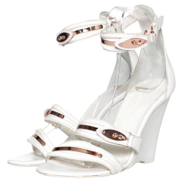 Balenciaga, Zeppe in pelle bianca in vendita