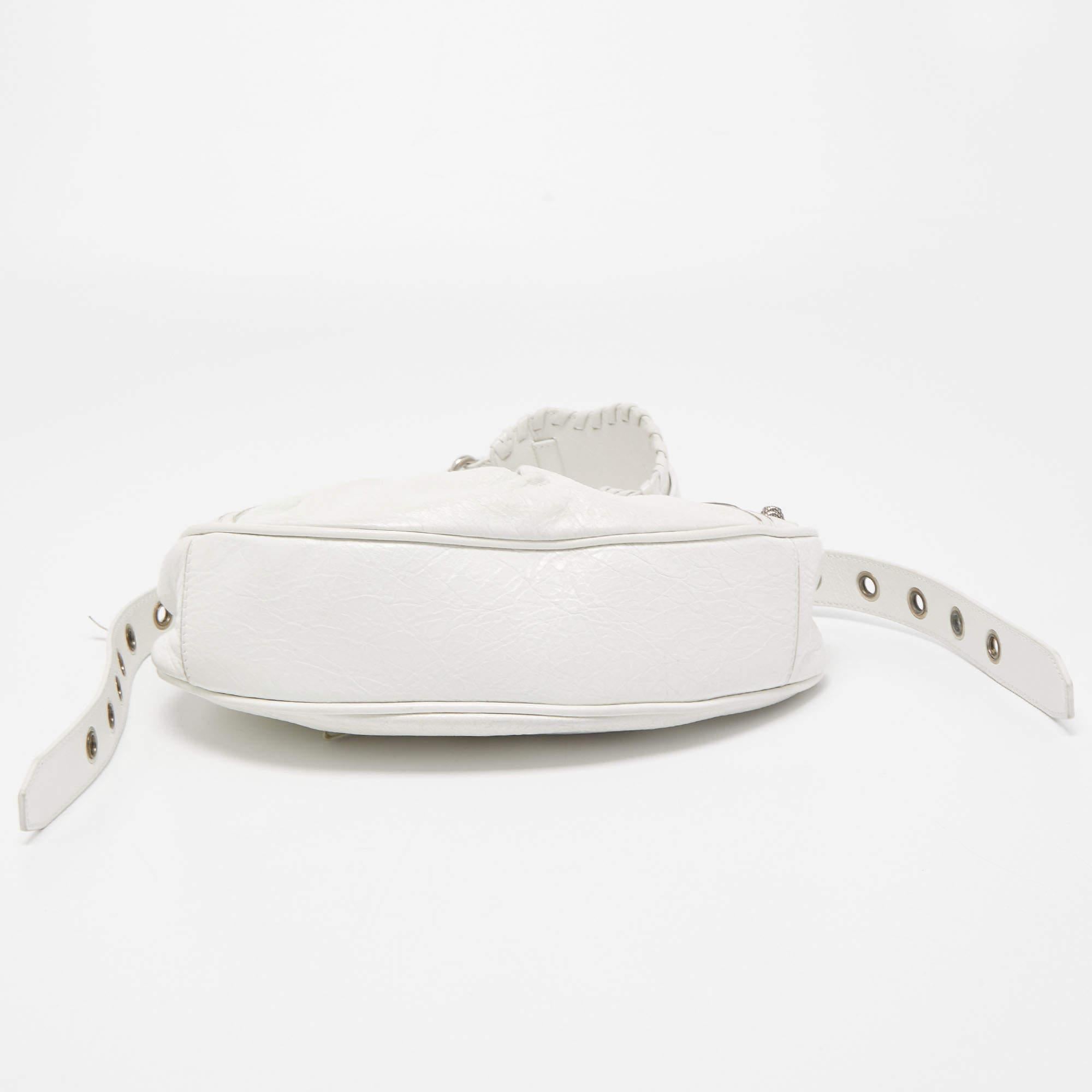 Balenciaga White Leather XS Le Cagole Shoulder Bag 1