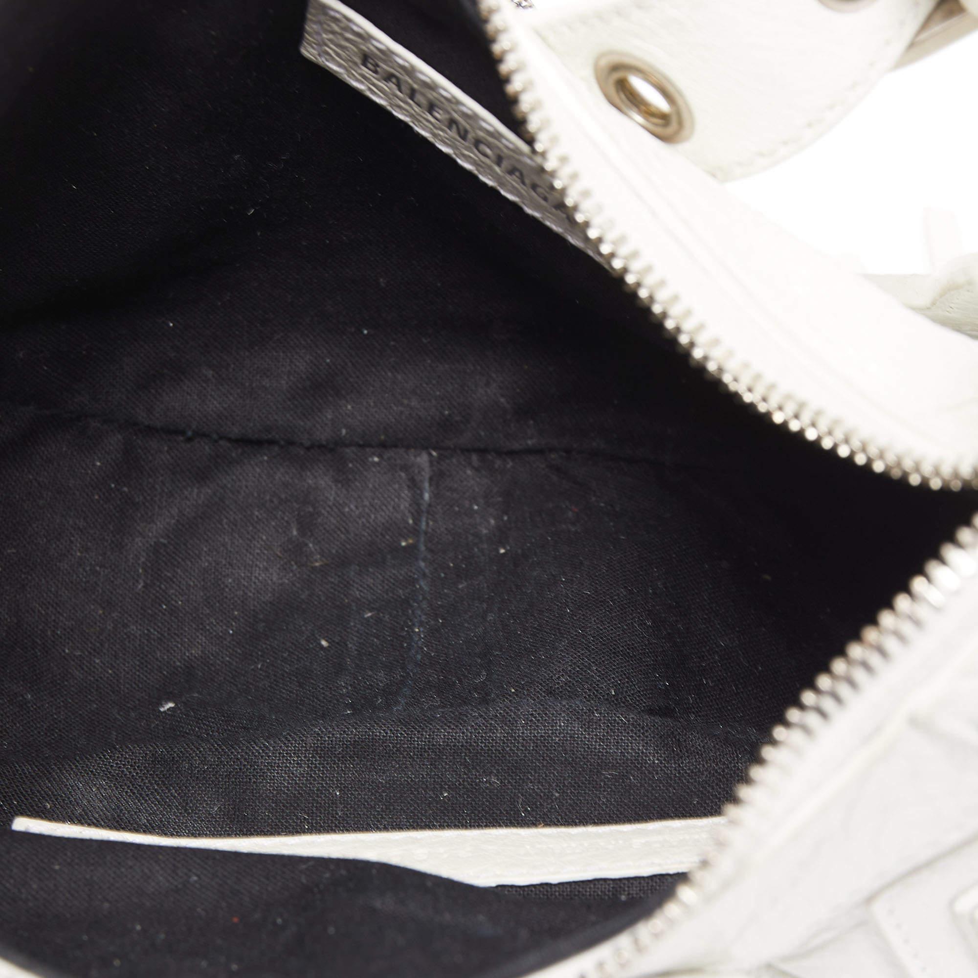Balenciaga White Leather XS Le Cagole Shoulder Bag 4