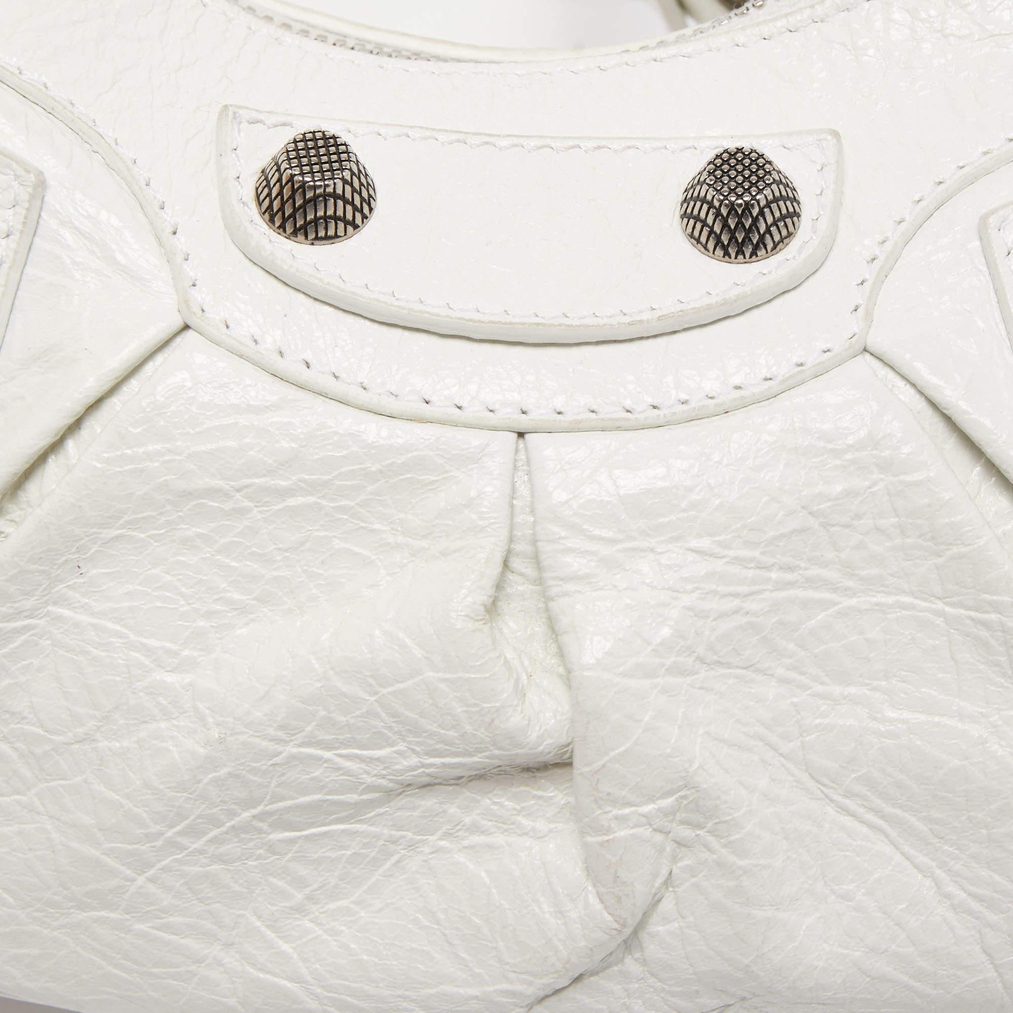 Balenciaga White Leather XS Le Cagole Shoulder Bag 5