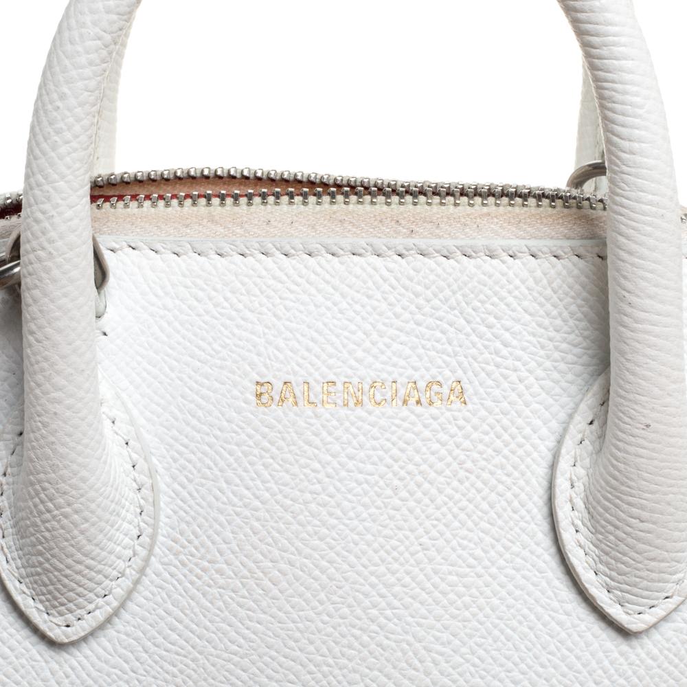 Balenciaga White Leather XXS Ville Bag 4