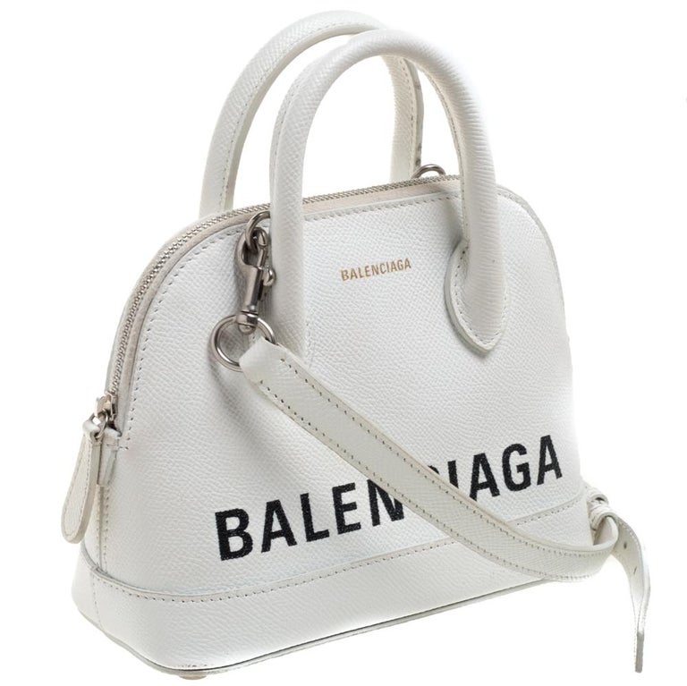 Balenciaga White Leather XXS Ville Bag at 1stDibs
