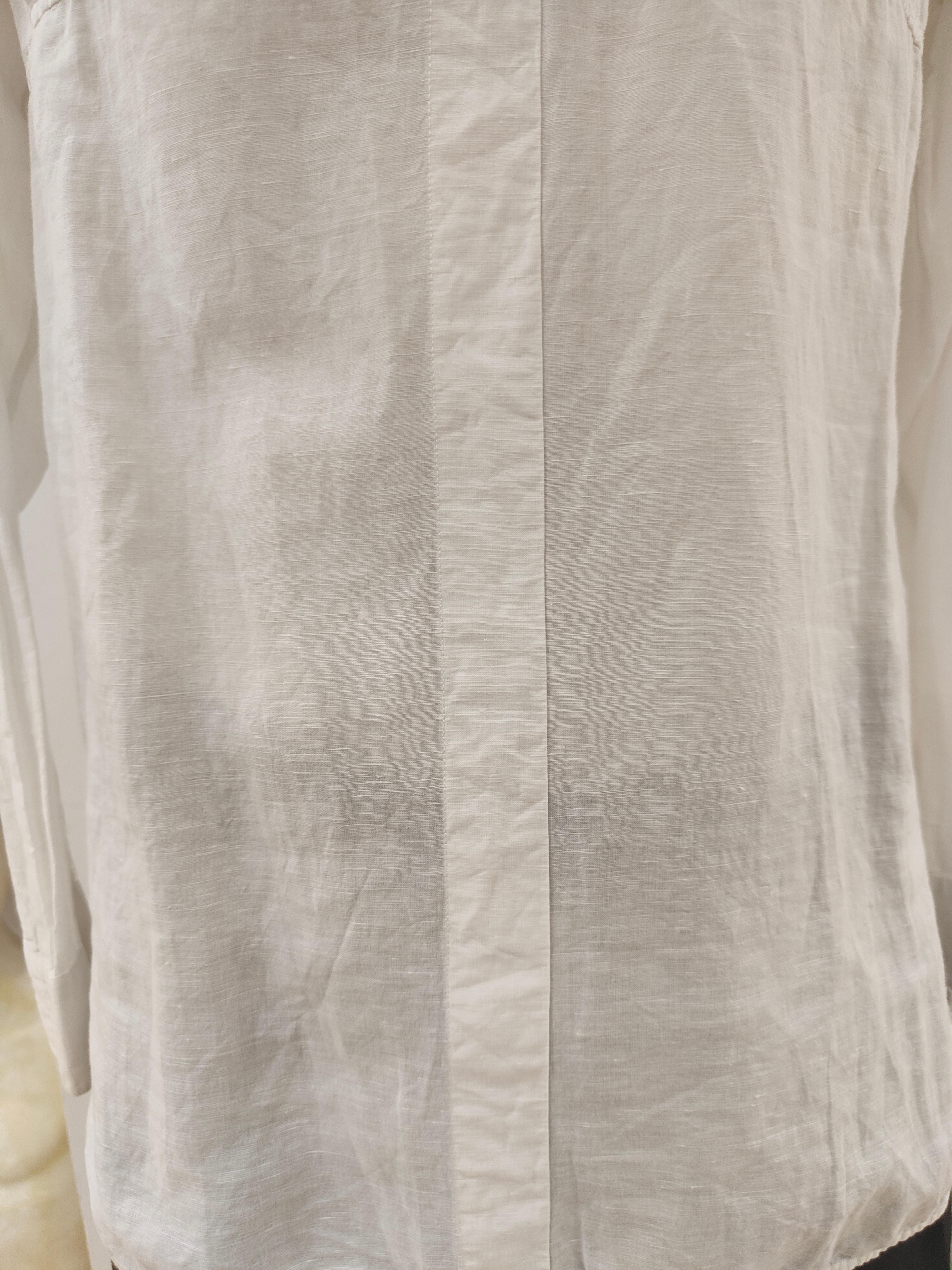 Weißes Leinenhemd von Balenciaga im Angebot 1