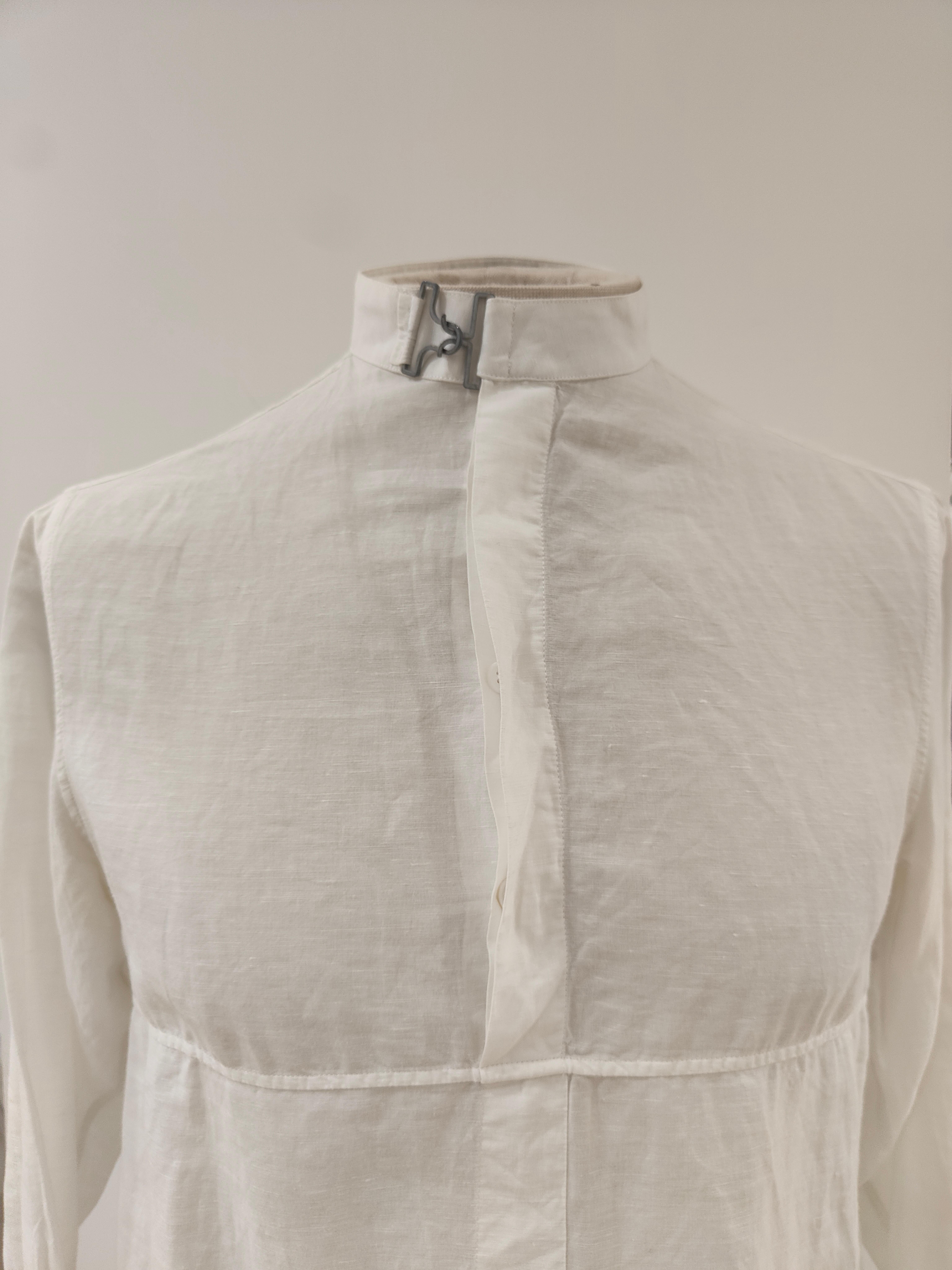 Balenciaga white linen shirt For Sale 3