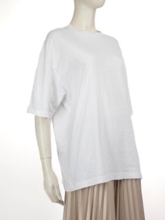 Balenciaga White Logo Embroidered Top Size S