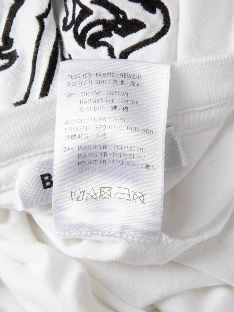Balenciaga haut brodé de logo blanc, taille S en vente 3