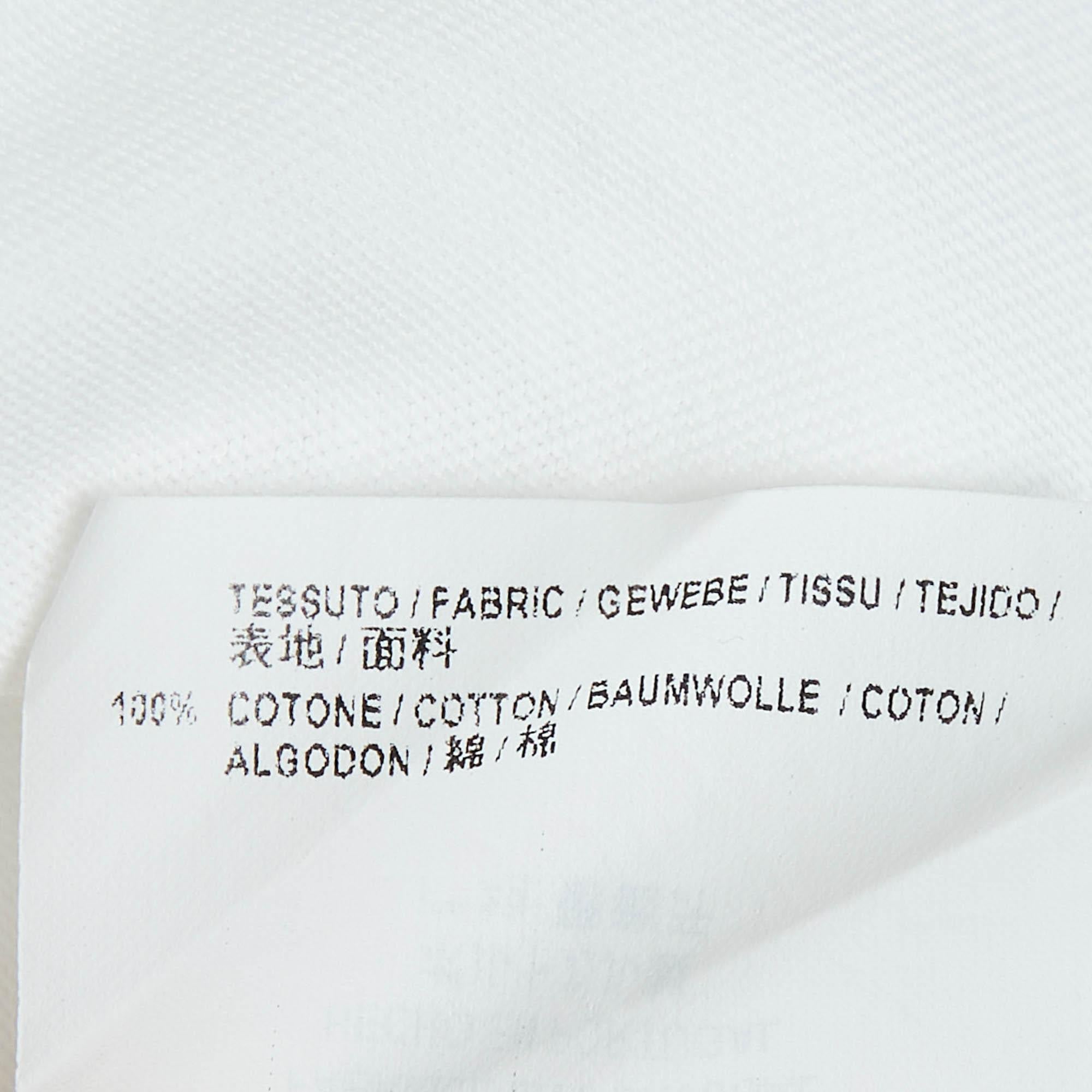 Balenciaga White Logo Print Cotton Jersey T-Shirt S 1