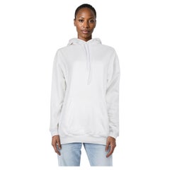 Balenciaga White Logo Print Hoodie Size M