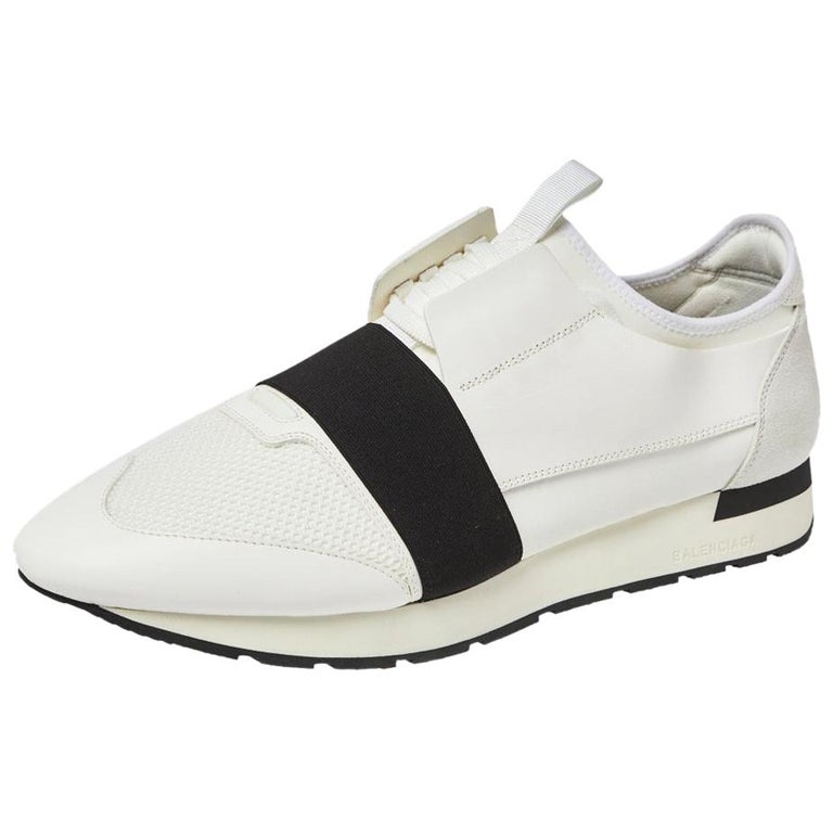 Balenciaga White Mesh And Leather Race Runner Low Top Sneakers Size 46 at  1stDibs | balenciaga shoes old model, old balenciaga shoes, balenciaga low  top