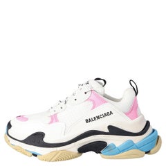 Balenciaga White/Multicolor Triple S Sneakers Size EU 40