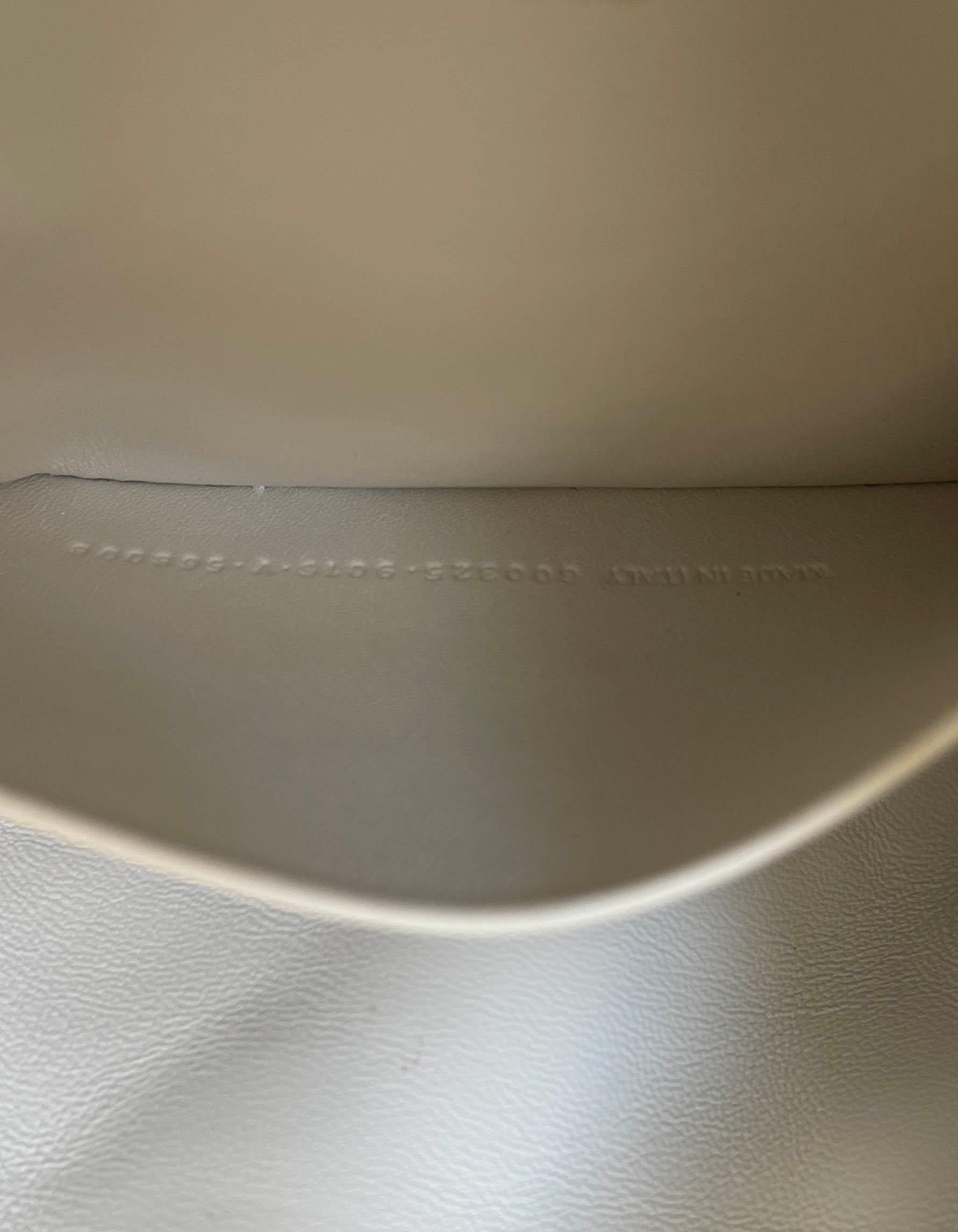 Balenciaga White Nappa Calfskin Leather B Dot Quilted Camera Crossbody Bag 4
