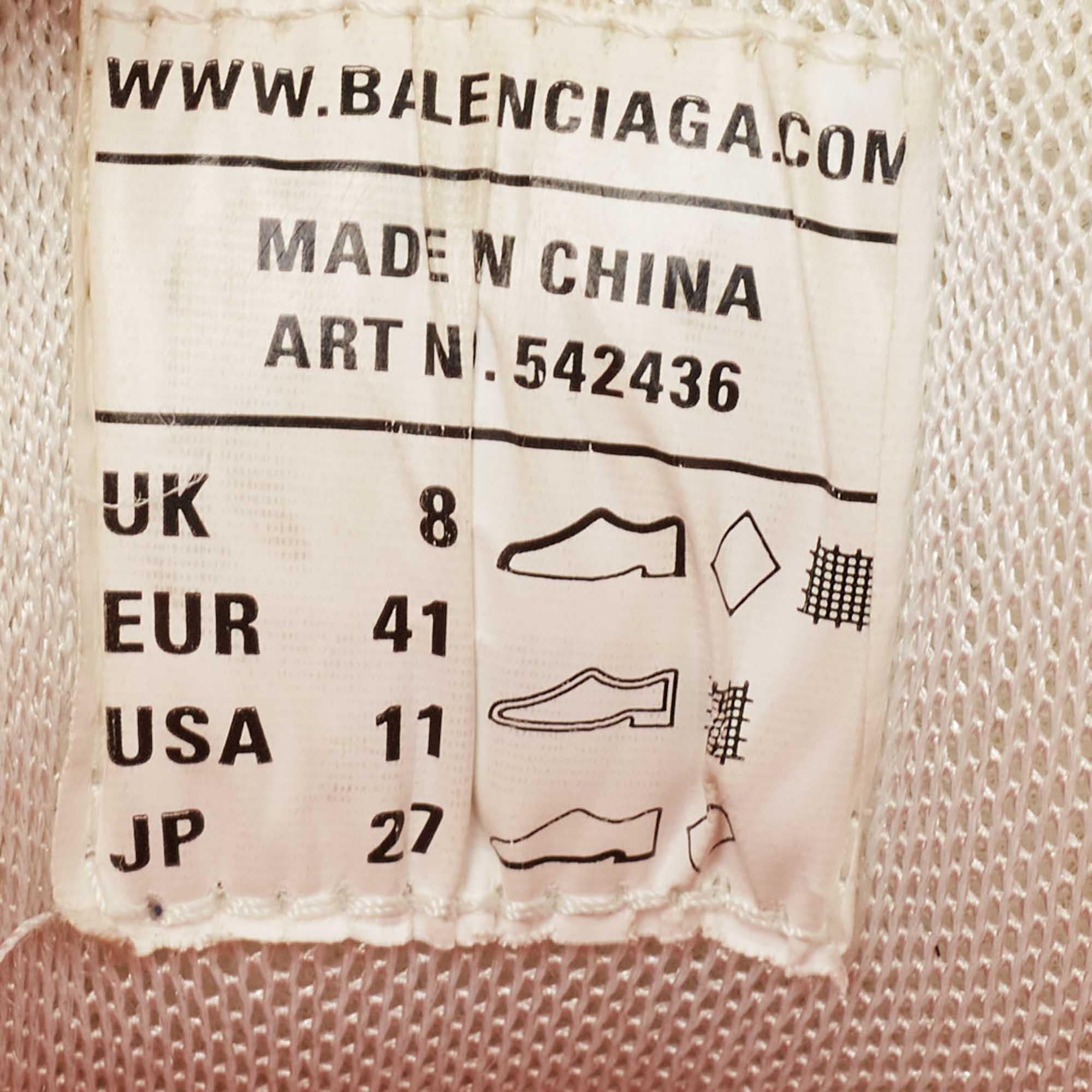 Balenciaga Blanco/Naranja Malla y Piel sintética Track Low Top Sneakers Talla 41 en venta 3