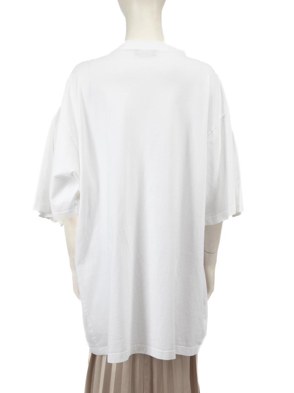 Gray Balenciaga White Oversized Earth Graphic T-Shirt Size S
