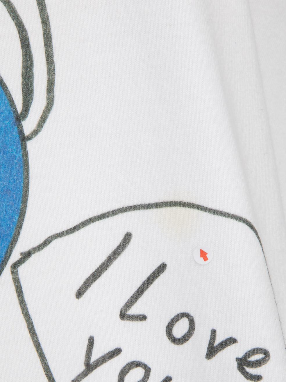Women's Balenciaga White Oversized Earth Graphic T-Shirt Size S