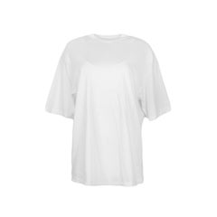 Balenciaga White Oversized T-Shirt with "Femme Fatale" Embroidery at Black sz XS
