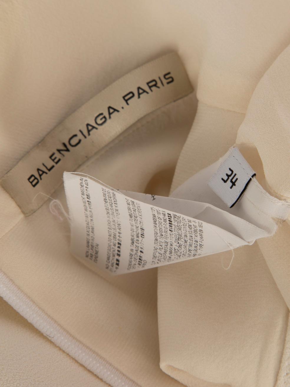 Balenciaga White Plunge Neck Sleeveless Dress Size XS For Sale 4