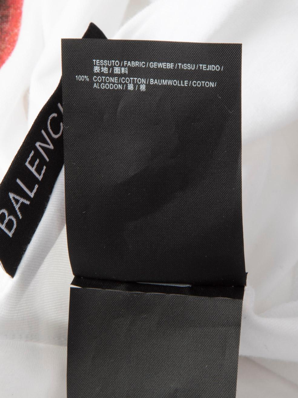 Donna Balenciaga - Top a maniche lunghe con stampa di rose in bianco - taglia XL in vendita