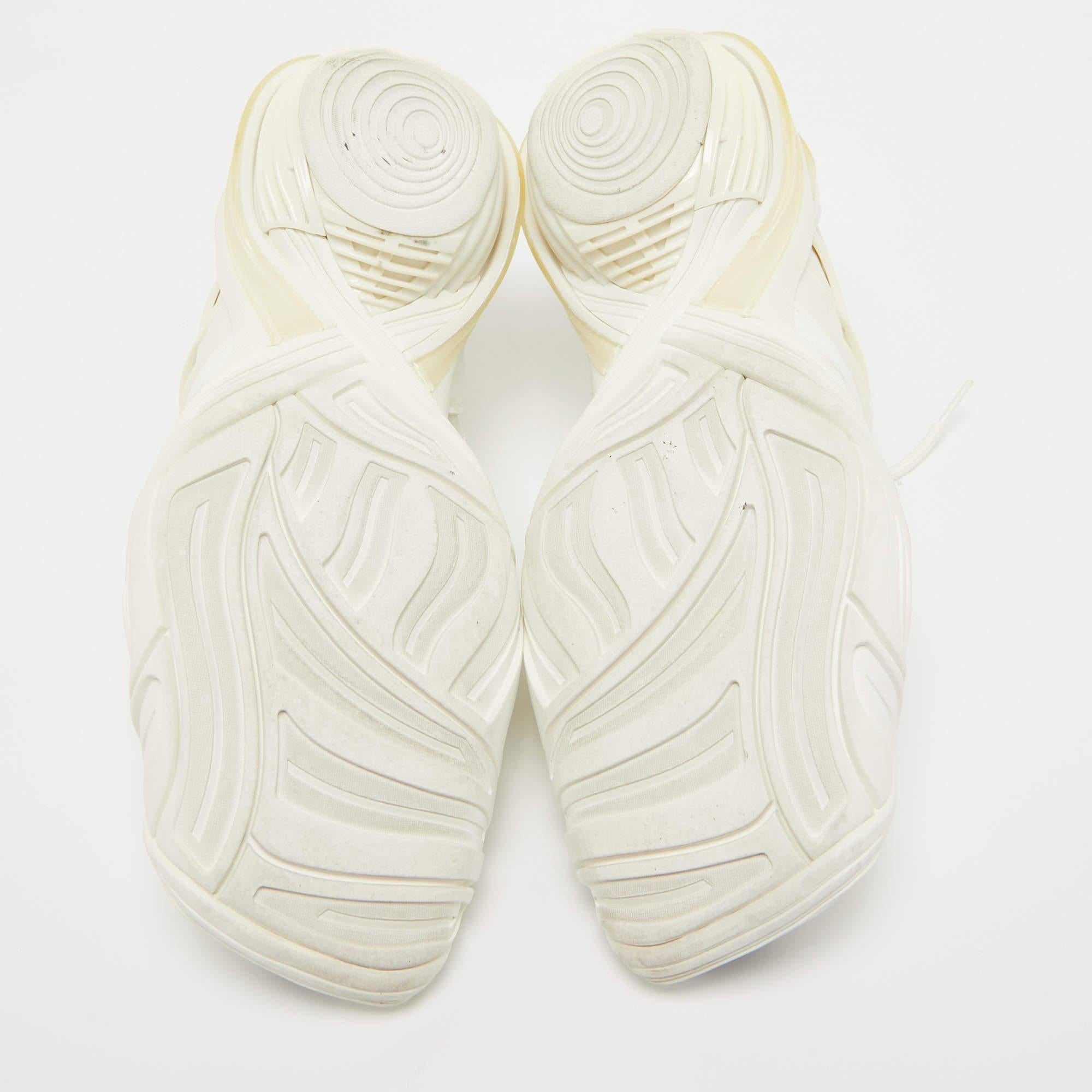 Balenciaga White Rubber and Mesh Tyrex Sneakers Size 42 3