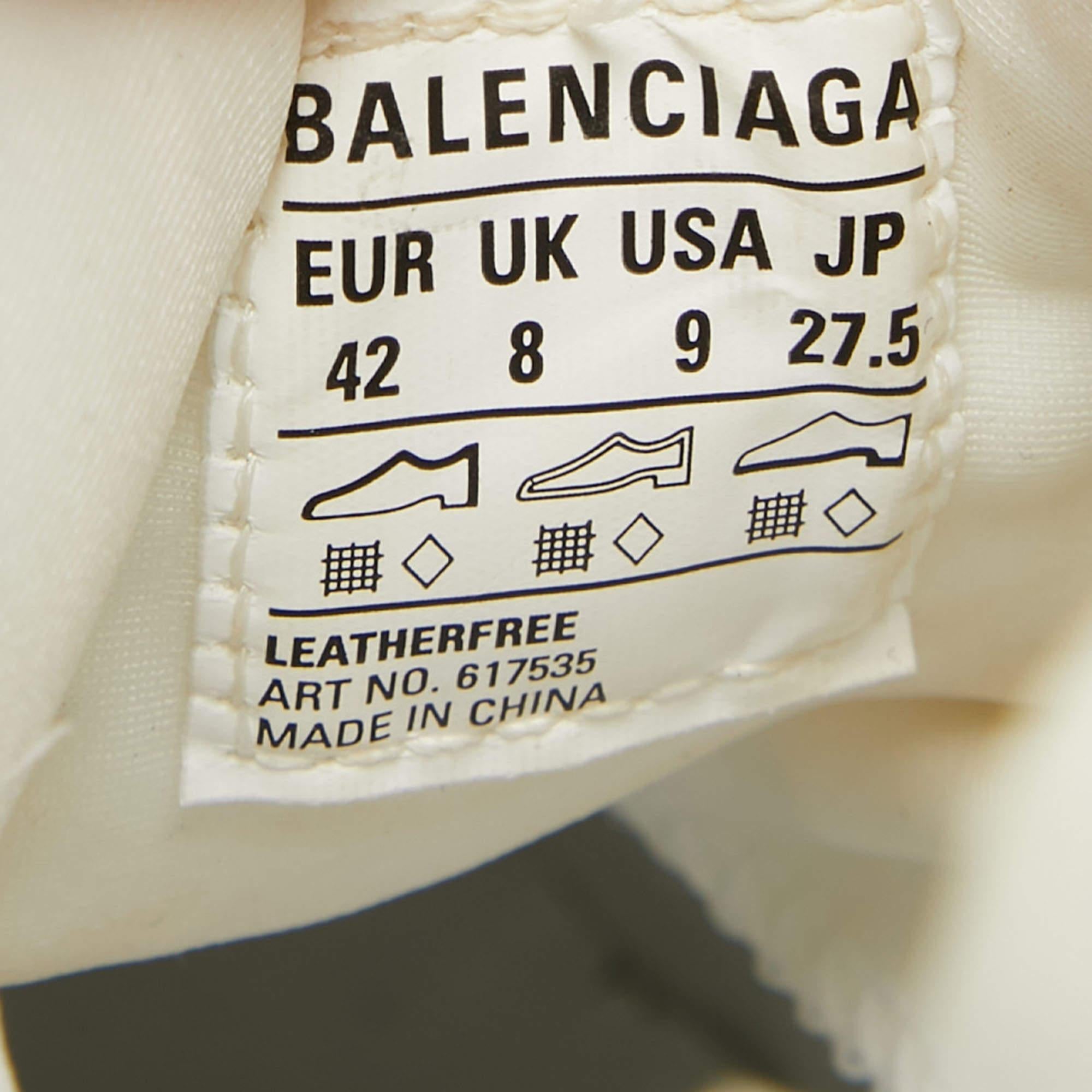 Balenciaga White Rubber and Mesh Tyrex Sneakers Size 42 For Sale 4