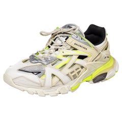 Baskets basses Balenciaga Track 2 blanches en cuir synthétique et maille, taille 44