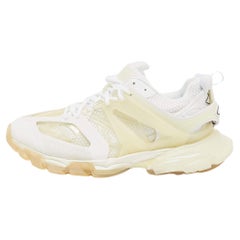 Balenciaga White/Transparent Leather and PVC Track Clear Sole Sneakers Size 44