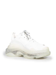 Balenciaga White Triple S Chunky Trainers Size IT 35