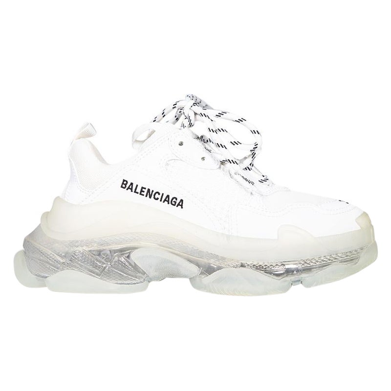 Balenciaga White Triple S Chunky Trainers Size IT 35