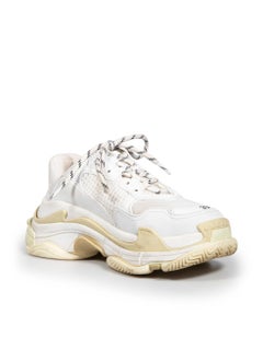 Balenciaga White Triple S Low Top Trainers Size IT 39