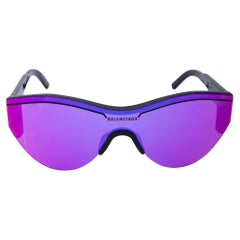 Balenciaga Wide Fit Purple Mirror Ski Goggle Sunglasses (BB 0004S 002)