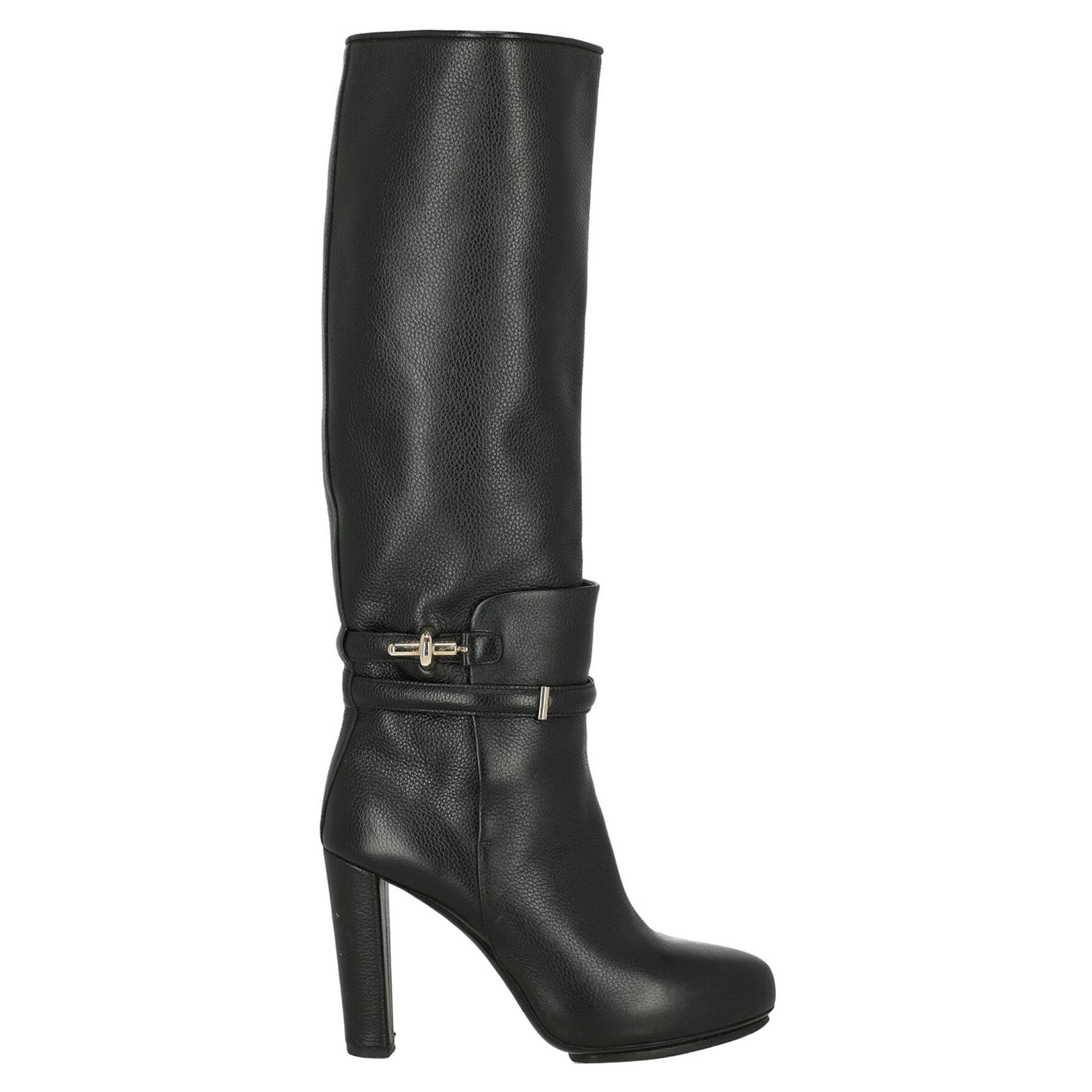Balenciaga Woman Boots Black Leather IT 40 For Sale