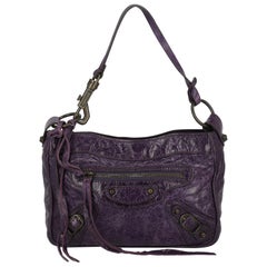 Balenciaga Woman Handbag Purple Leather