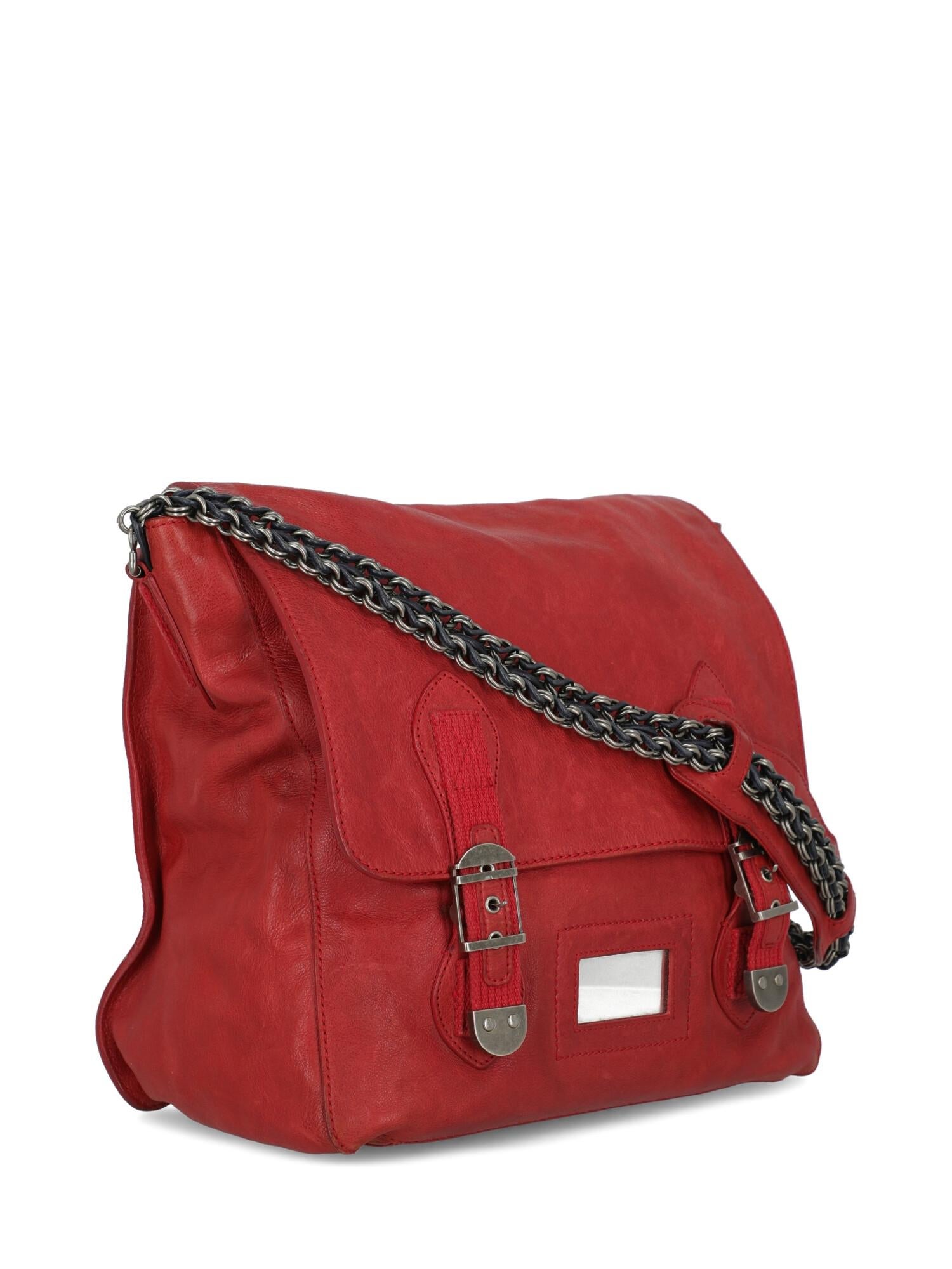 Balenciaga Woman Shoulder bag Red Leather In Good Condition For Sale In Milan, IT