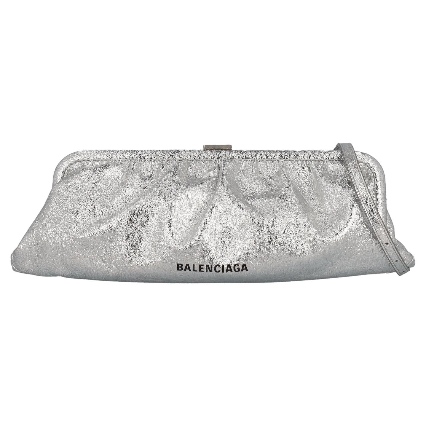 Balenciaga Women Handbags Silver Leather  For Sale