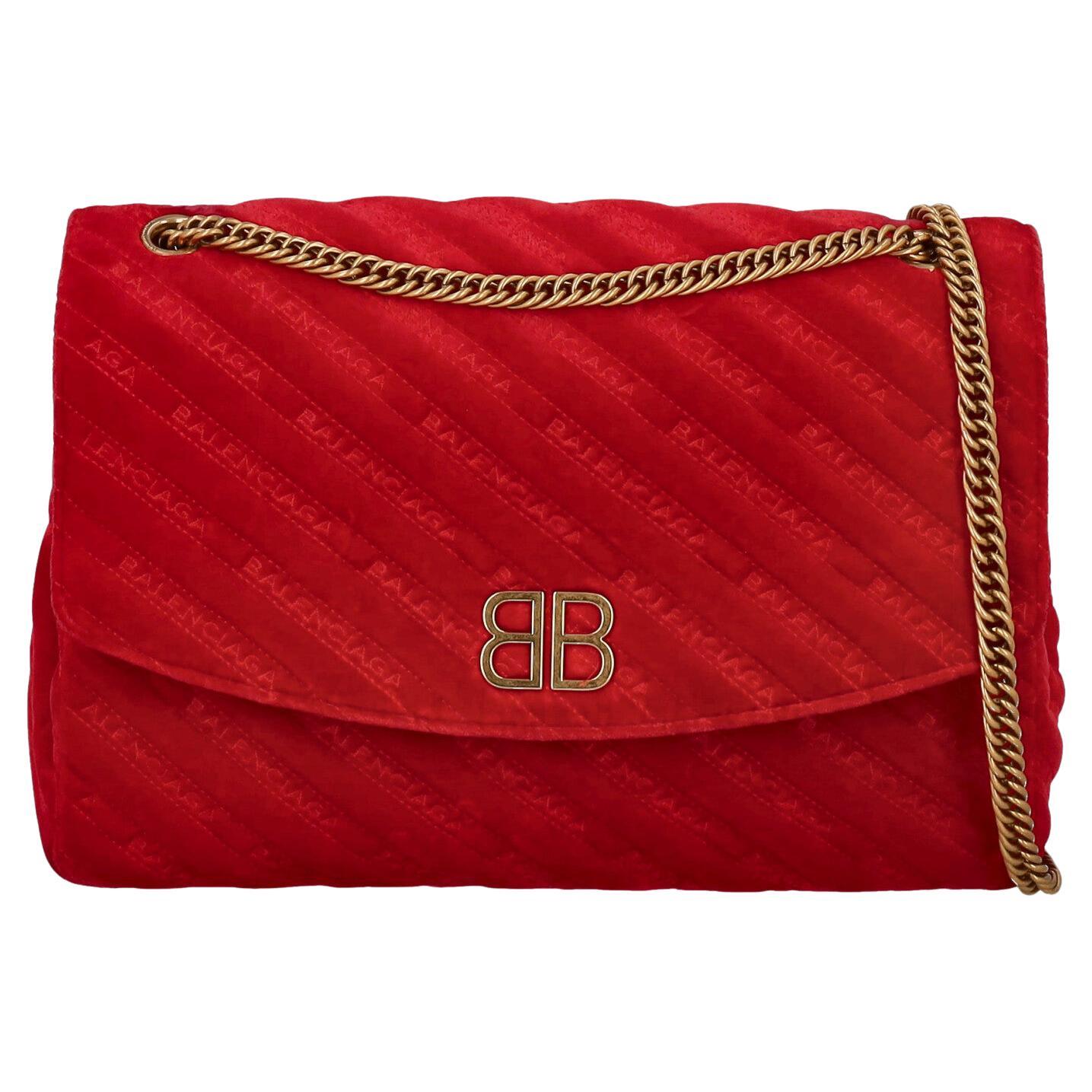 Balenciaga Women Shoulder bags Red Fabric  For Sale