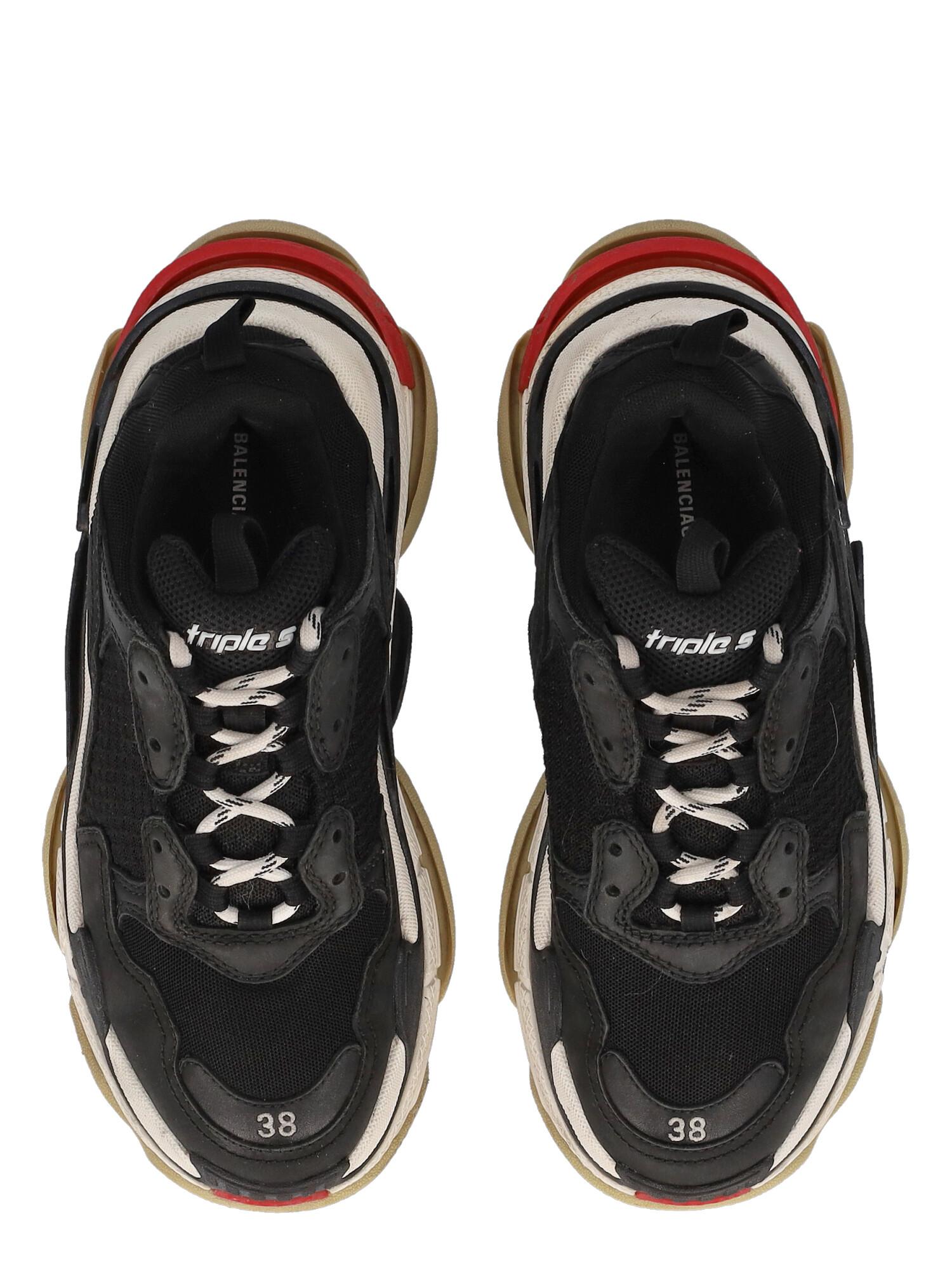 Balenciaga Women Sneakers Black, Red, White Leather EU 38 In Good Condition For Sale In Milan, IT