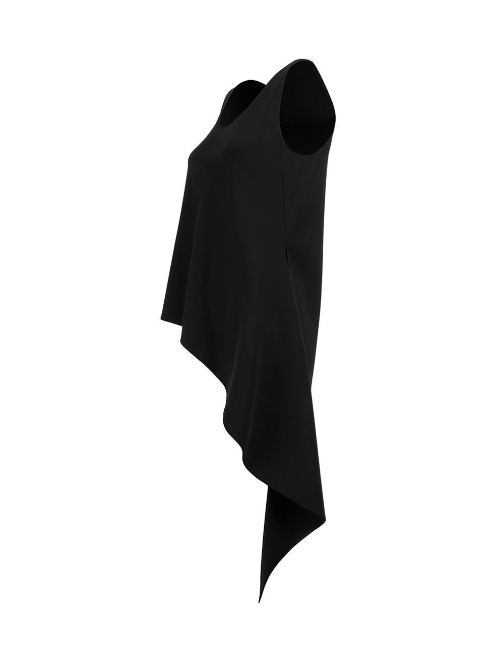 Balenciaga Women's 2014 Black Asymmetric Droopy Tail Tank Top 1