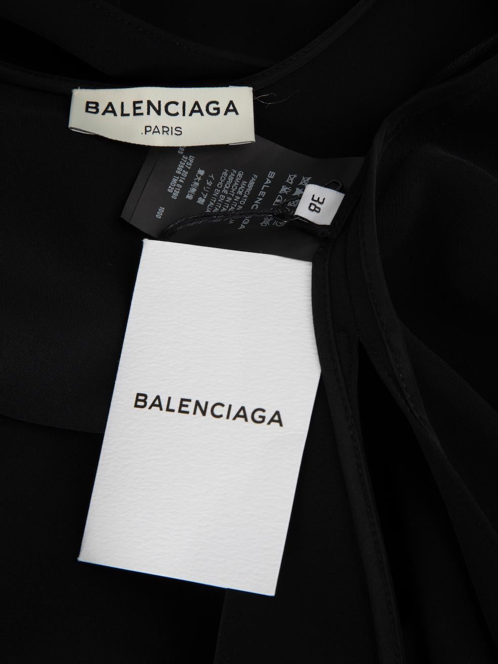 Balenciaga Women's 2014 Black Asymmetric Droopy Tail Tank Top 2