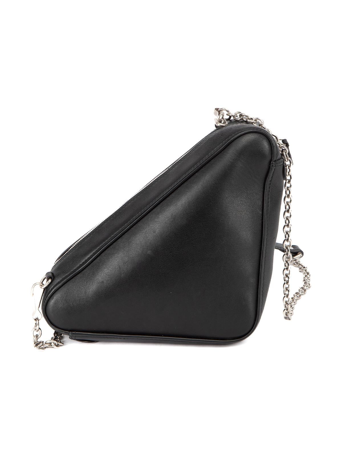 CONDITION is Very good. Minimal wear to bag is evident. Minimal wear to bag interior and silver hardware. There is also some light scuffing and creasing to the leather exterior on this used Balenciaga designer resale item.   Details  Black  Leather 