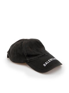 Balenciaga Women's Black Logo Baseball Cap