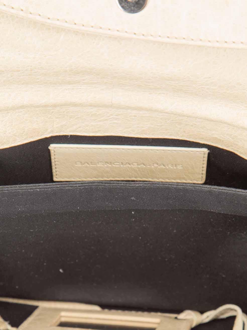 Balenciaga Women's Cream Leather Giant 21 Envelope Clutch 2