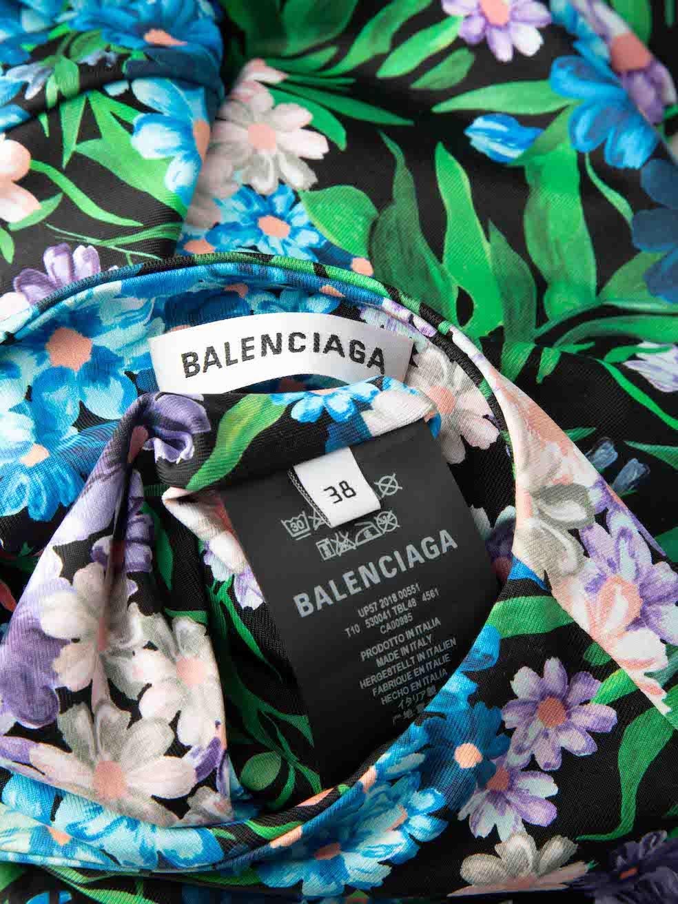Balenciaga Women's Floral Pattern Mid Sleeves Top 1