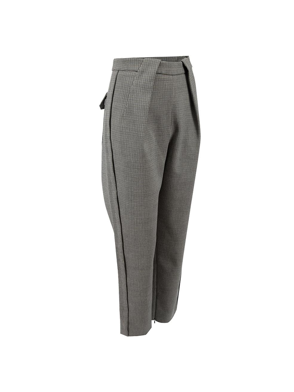 CONDITION is Never Worn. No visible wear to trousers is evident on this used Balenciaga designer resale item.



Details


Grey

Polyester

Straight leg trousers

Houndstooth pattern

High rise

Side zip closure with button

Front side