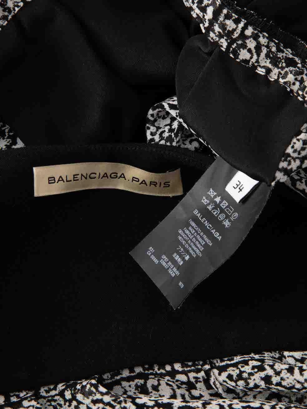 Balenciaga Women's Grey Paisley Print Ruffles Accent Mini Dress For Sale 1