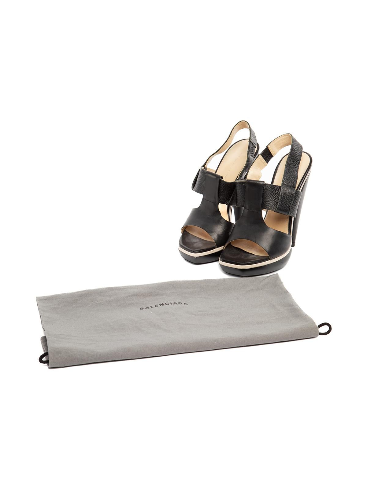 Balenciaga Women's Leather Slingback Heel For Sale 5