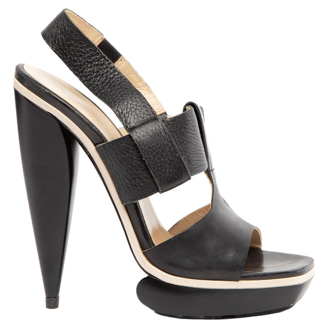 Balenciaga Women's Leather Slingback Heel For Sale